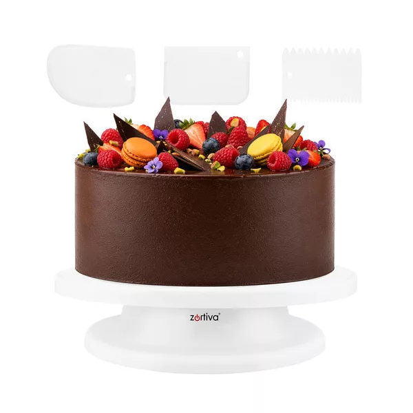 Zortiva forgatható tortaállvány 3 spatulával tortadíszítéshez