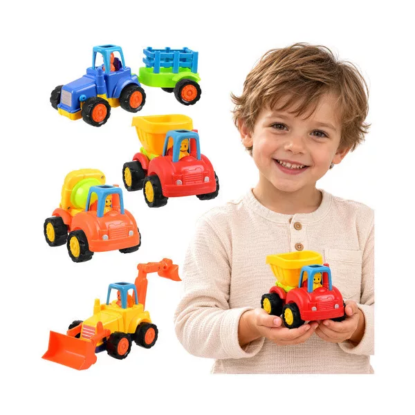 Maxy meghajtásos traktor, markoló és dömper játékszett, 4 db