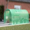 Zöld szúnyoghálós ablakos üvegház ponyvafólia, 2x3 méteres méretben